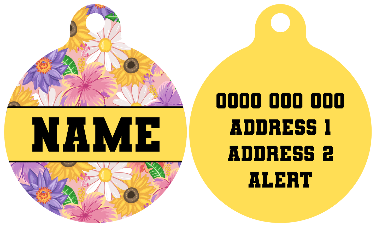 Pet ID Tag | Spring Fling (Lemon)