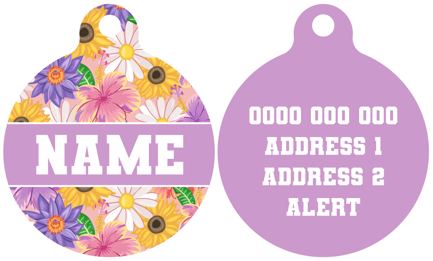 Pet ID Tag | Spring Fling (Lilac)