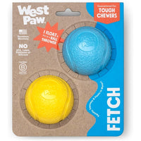West Paw: Boundr Ball - Aqua / Dandelion 2 PACK