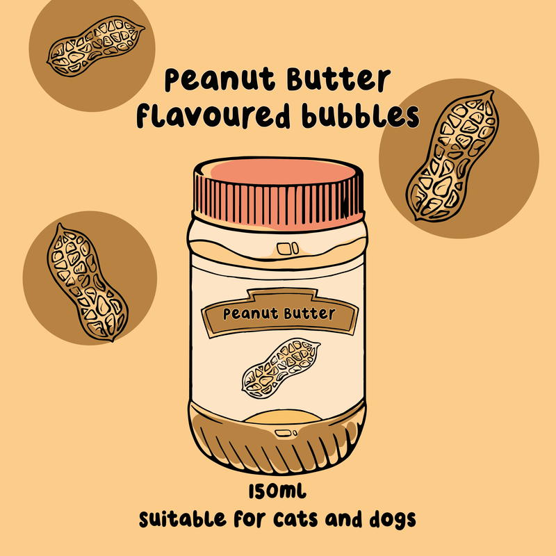 Meaty Bubbles: Peanut Butter bubbles 150ml