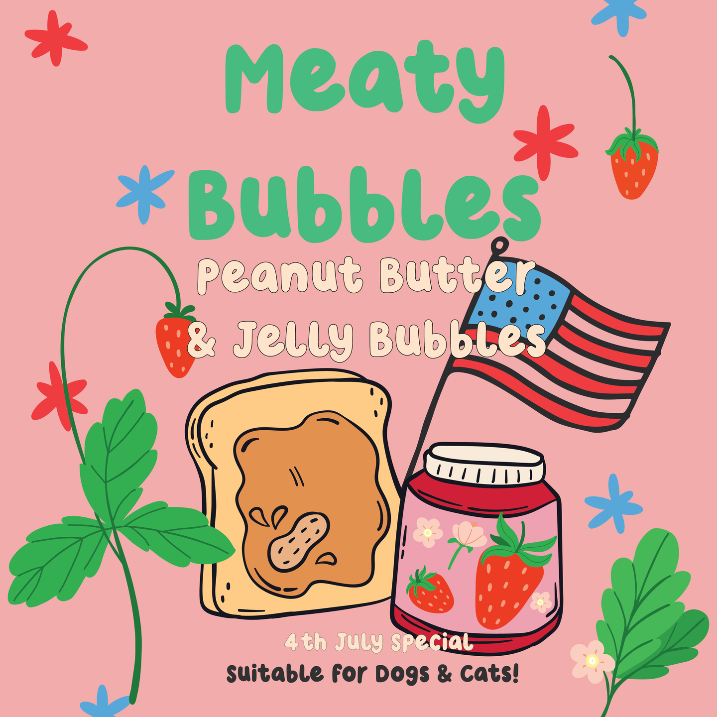 DOG TREATS | Meaty Bubbles: Peanut Butter & Jelly Bubbles (150ml)