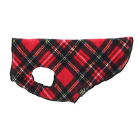DOG STRETCH FLEECE | Goldpaw: Red Plaid