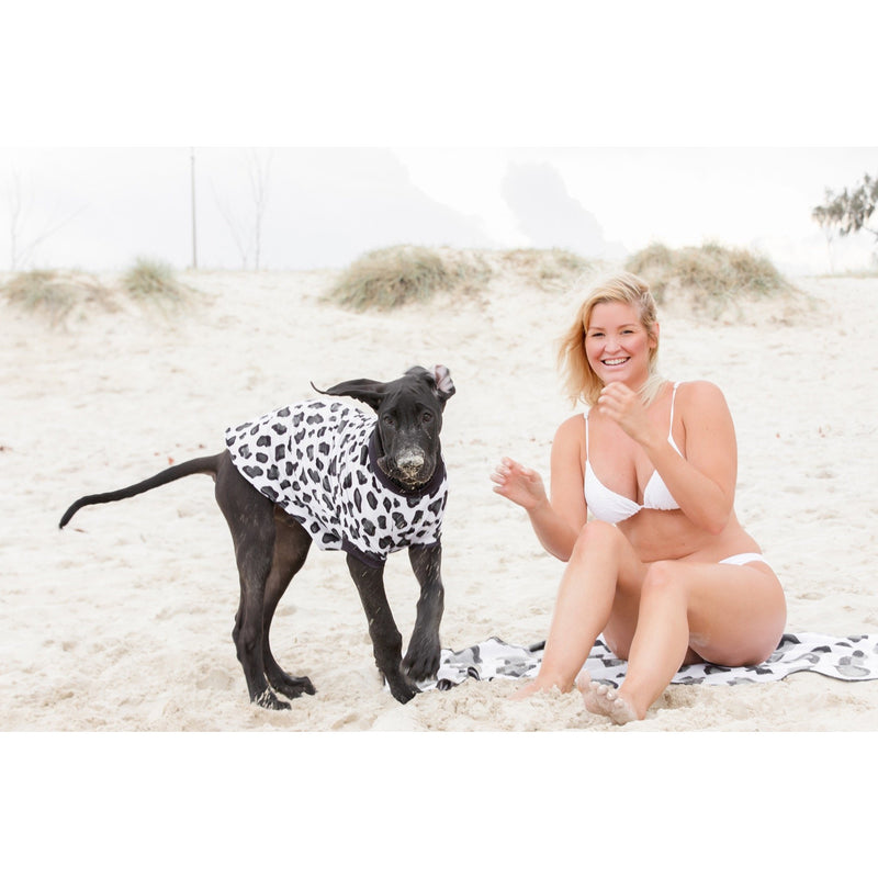 Dog Rashie UPF 50+ Ultimate Sun Protection Beachwear Leopard