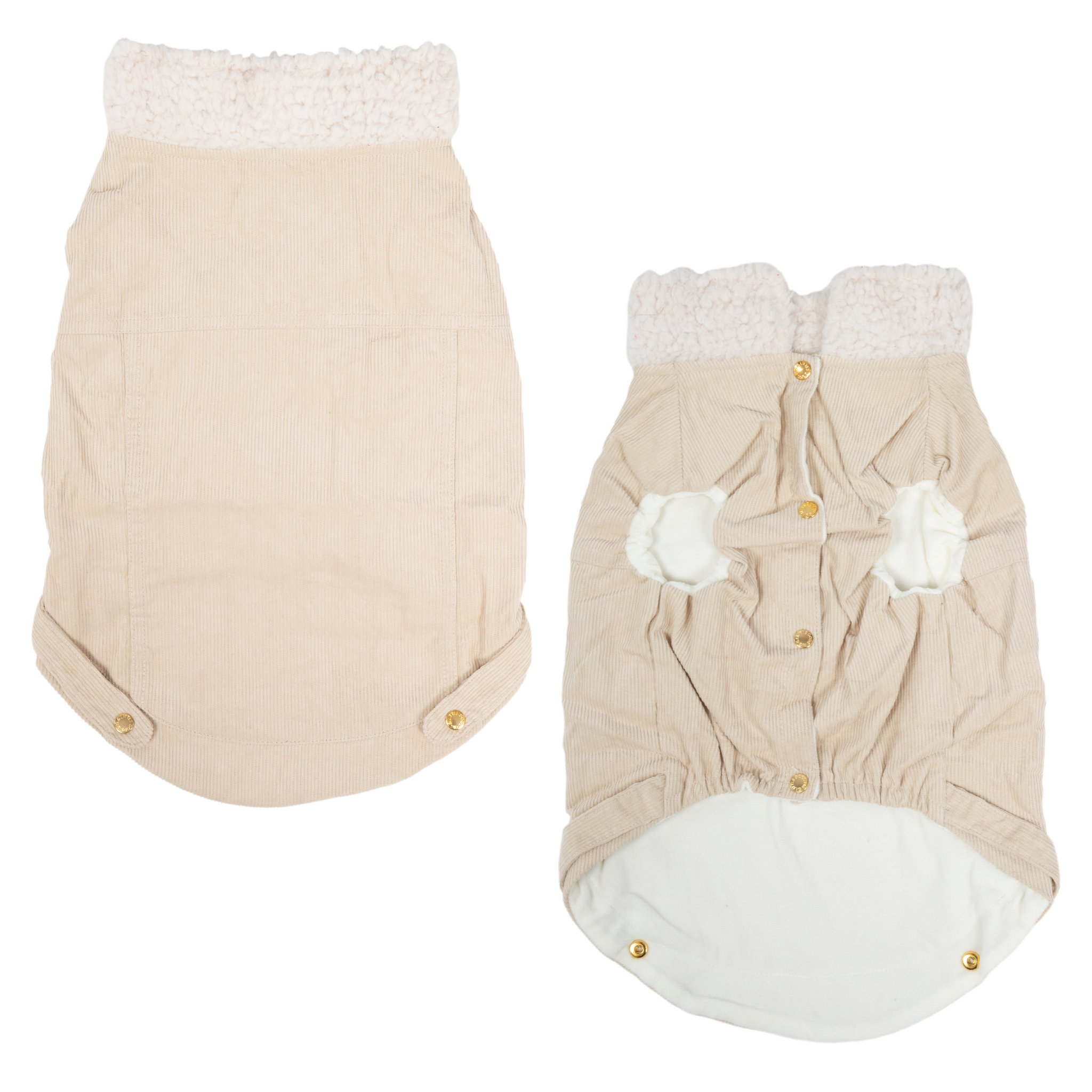Corduroy Dog Vest in Sand colour