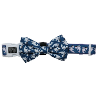 Dog Collar and Bow Tie Bite Me Blue Shark