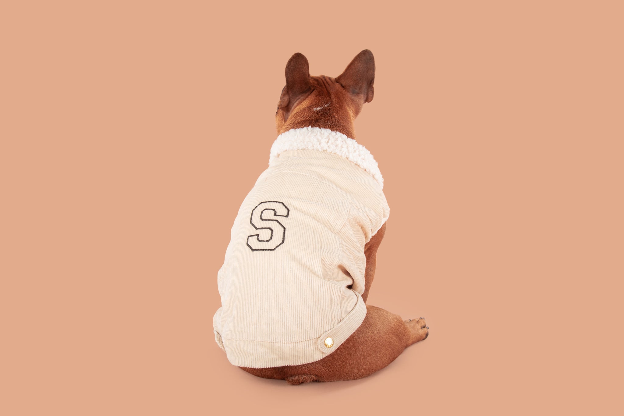 Corduroy Dog Vest in Sand colour