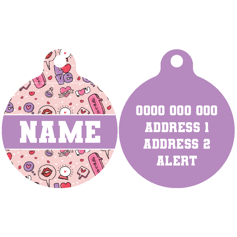 Pet ID Tag | Don't You Know I Love You (Purple)