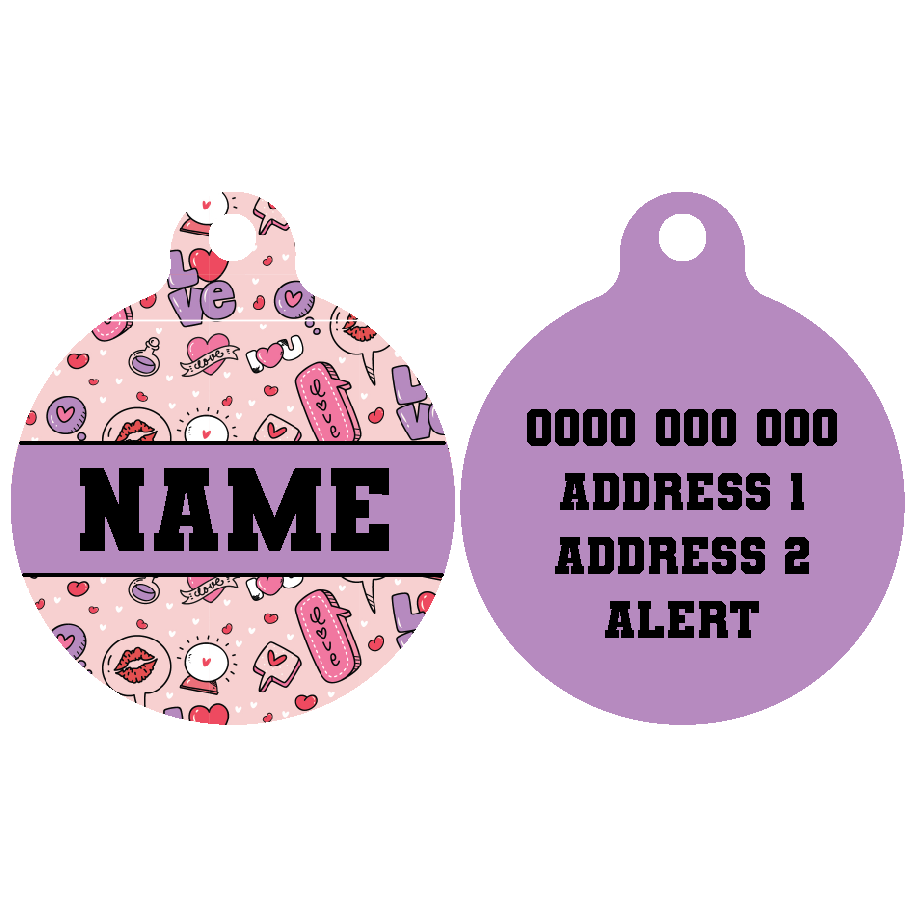 Pet ID Tag | Don't You Know I Love You (Purple)