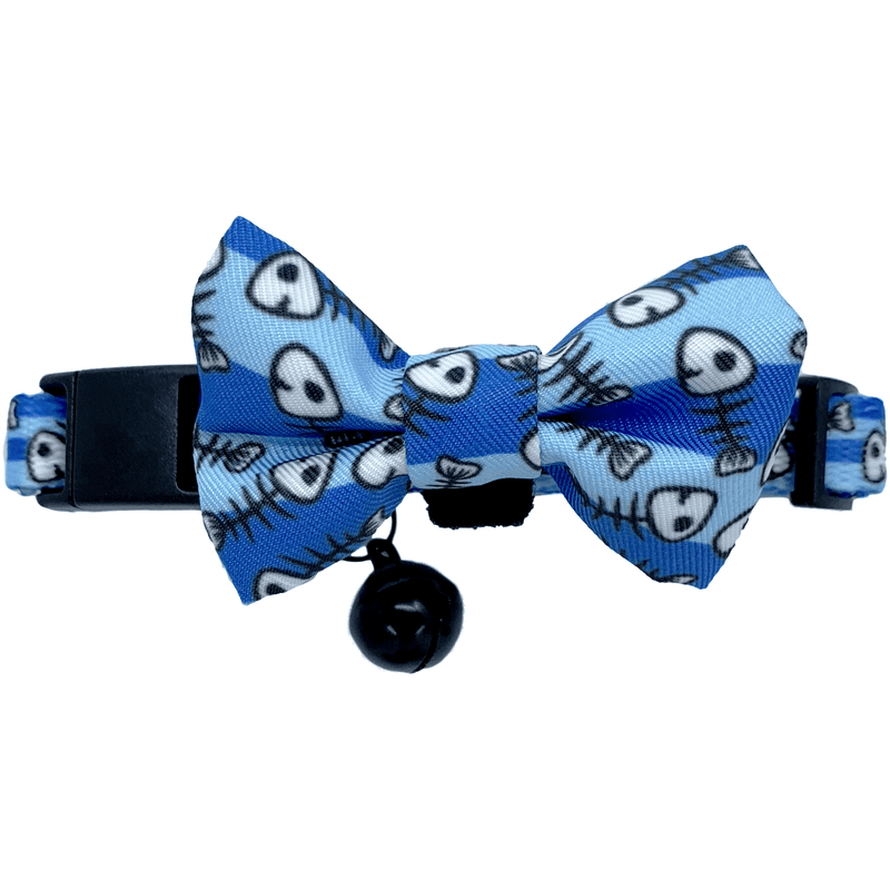 Cat Collar and Bow Tie Off The Hook Fish Skeleton