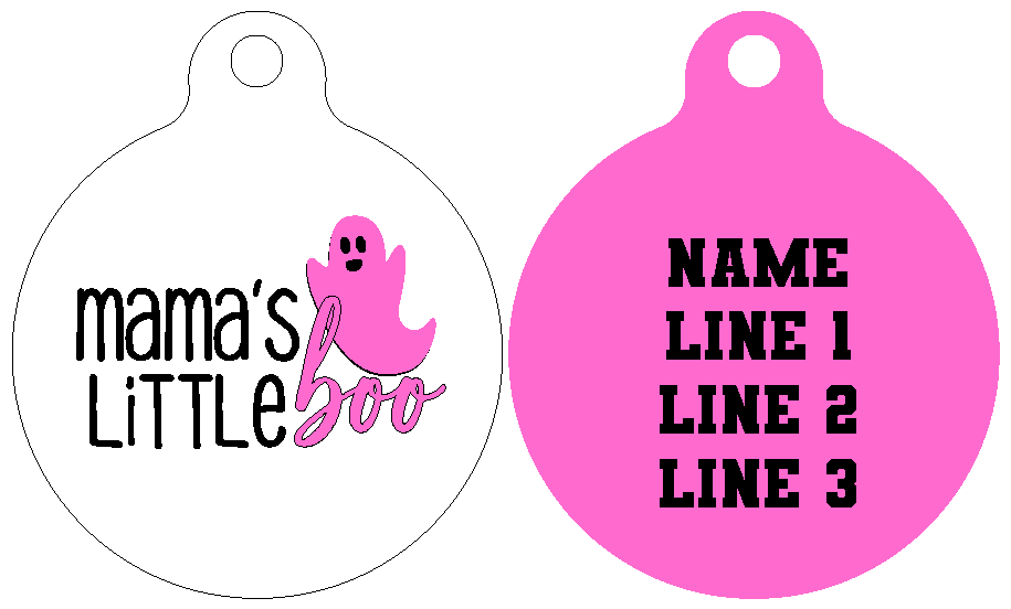 Pet ID Tag | Mama's Little Boo (Pink)