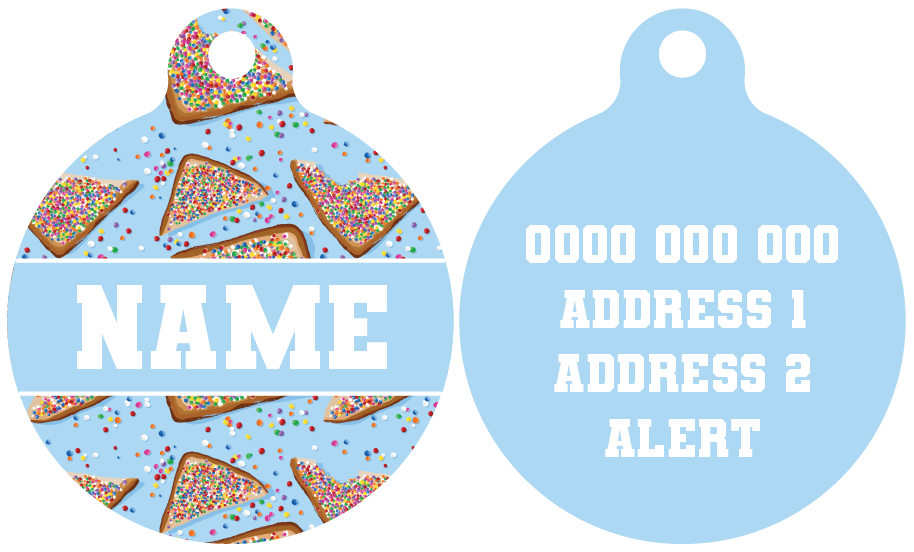 Pet ID Tag | Blue Fairy Bread