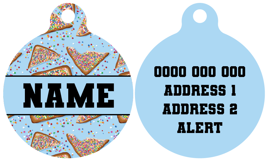 Pet ID Tag | Blue Fairy Bread