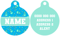 Pet ID Tag | Skull & Bones (Blue Version)