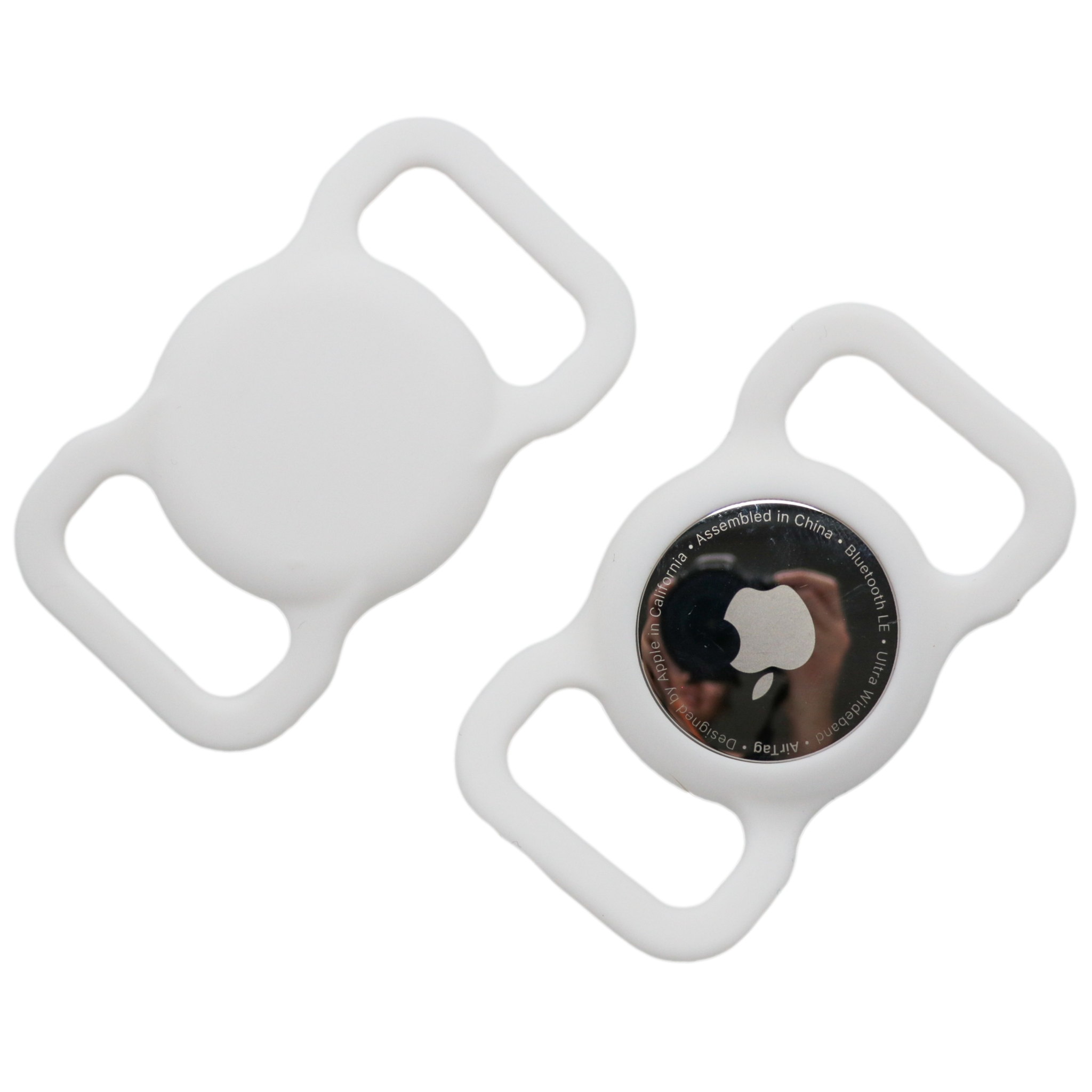 AirTag Holder | Harness or Collar Mounted (M/L Size) | White