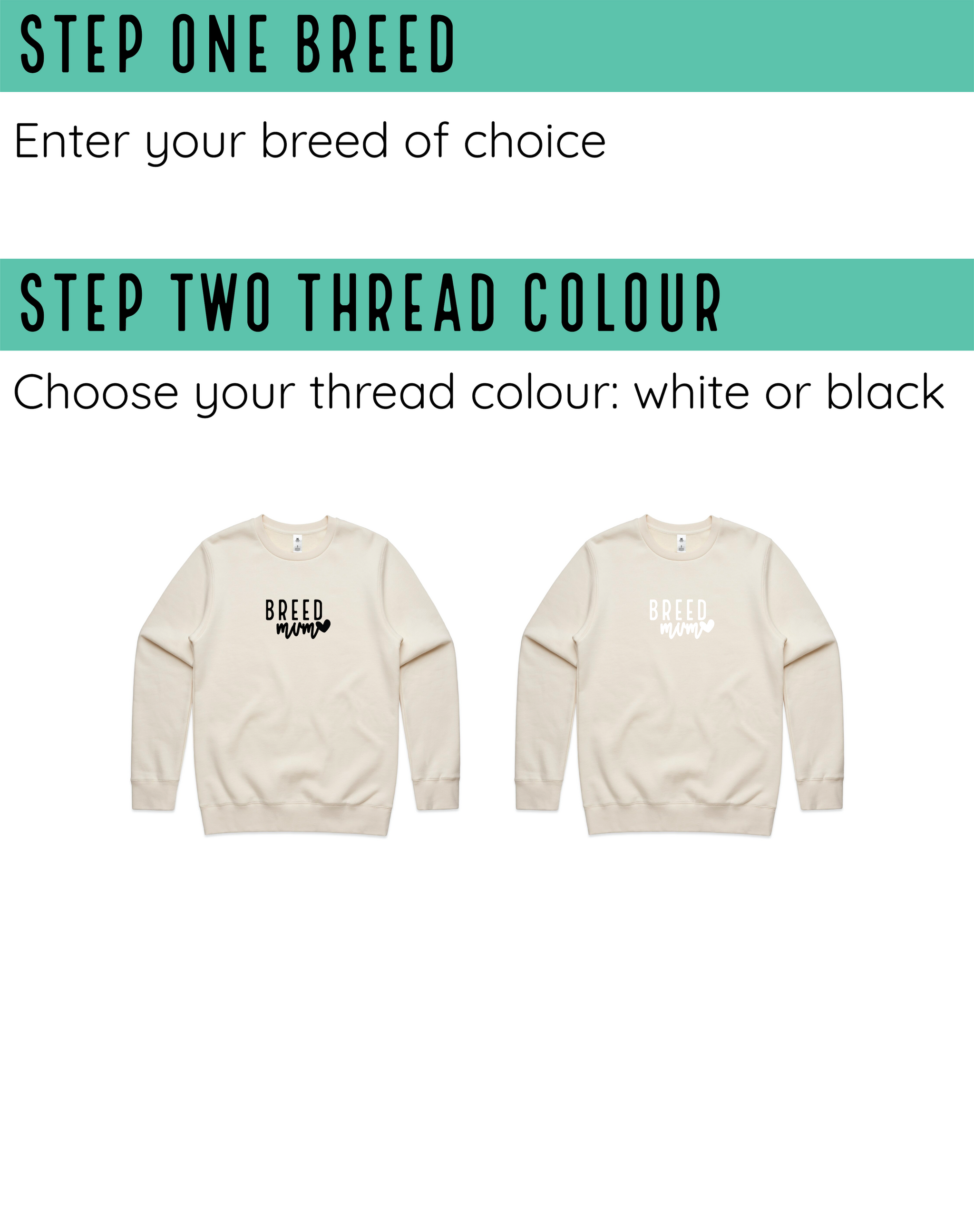 BLD LIFESTYLE CLUB CREW: "Breed Mum" | Ecru (3D Puff Embroidery)