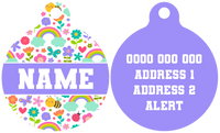 Pet ID Tag | Follow The Rainbow (Purple)