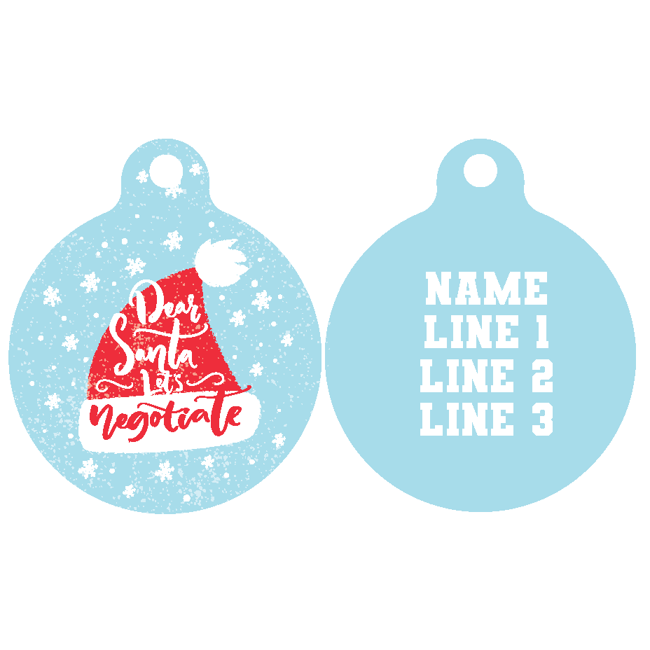 Pet ID Tag | Dear Santa, Let's Negotiate