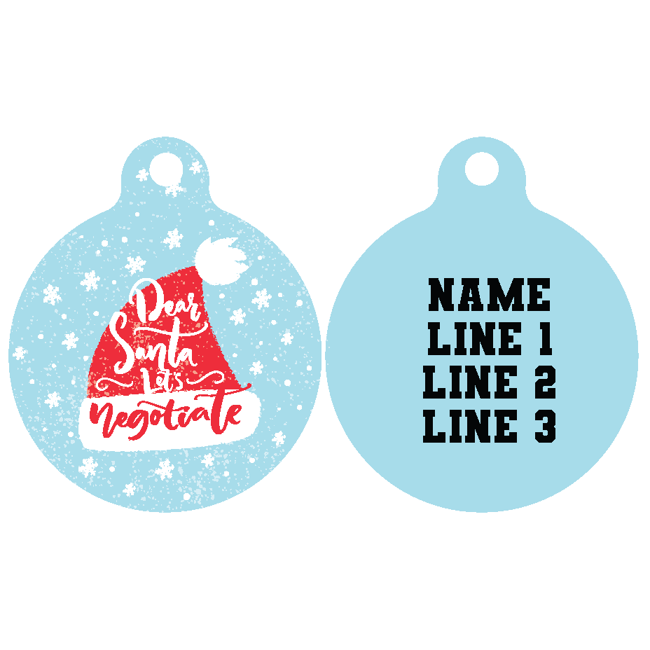 Pet ID Tag | Dear Santa, Let's Negotiate