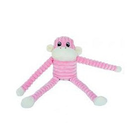 ZIPPY PAWS: Spencer The Crinkle Monkey - Pink (Small)