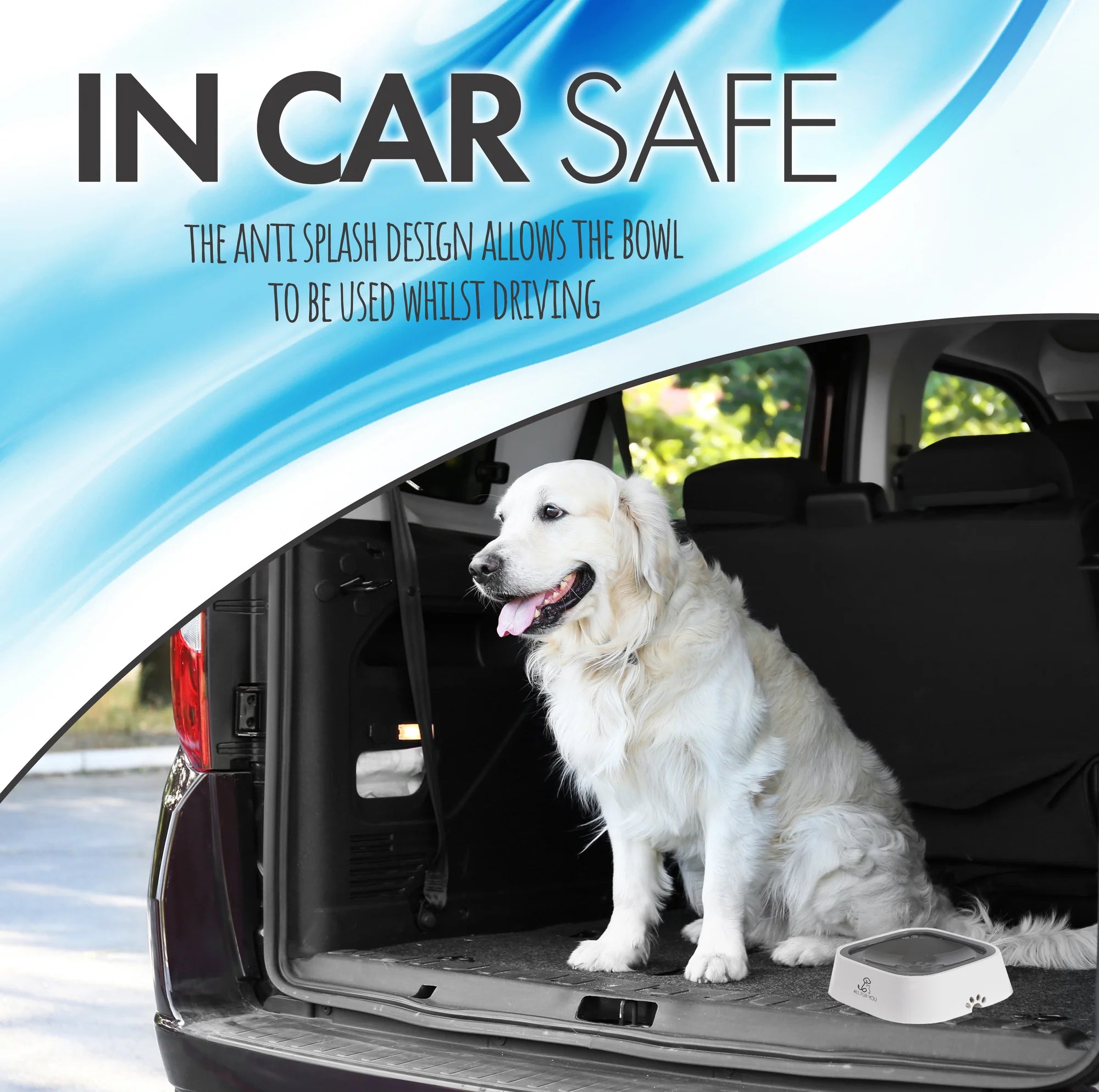 All Fur You: Anti Splash Bowl - White