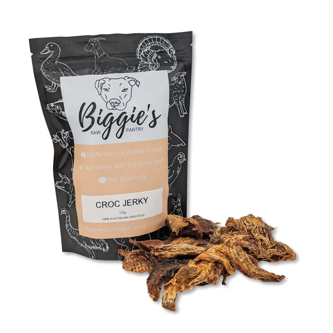 DOG TREATS: Biggies Raw Pantry | Crocodile Jerky