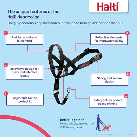 HALTI: Dog Headcollar (Black)