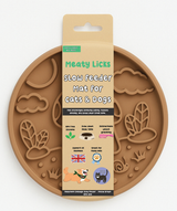 DOG ENRICHMENT | Meaty Licks: Mushroom Cottage Slow Feeder – Mocha Brown