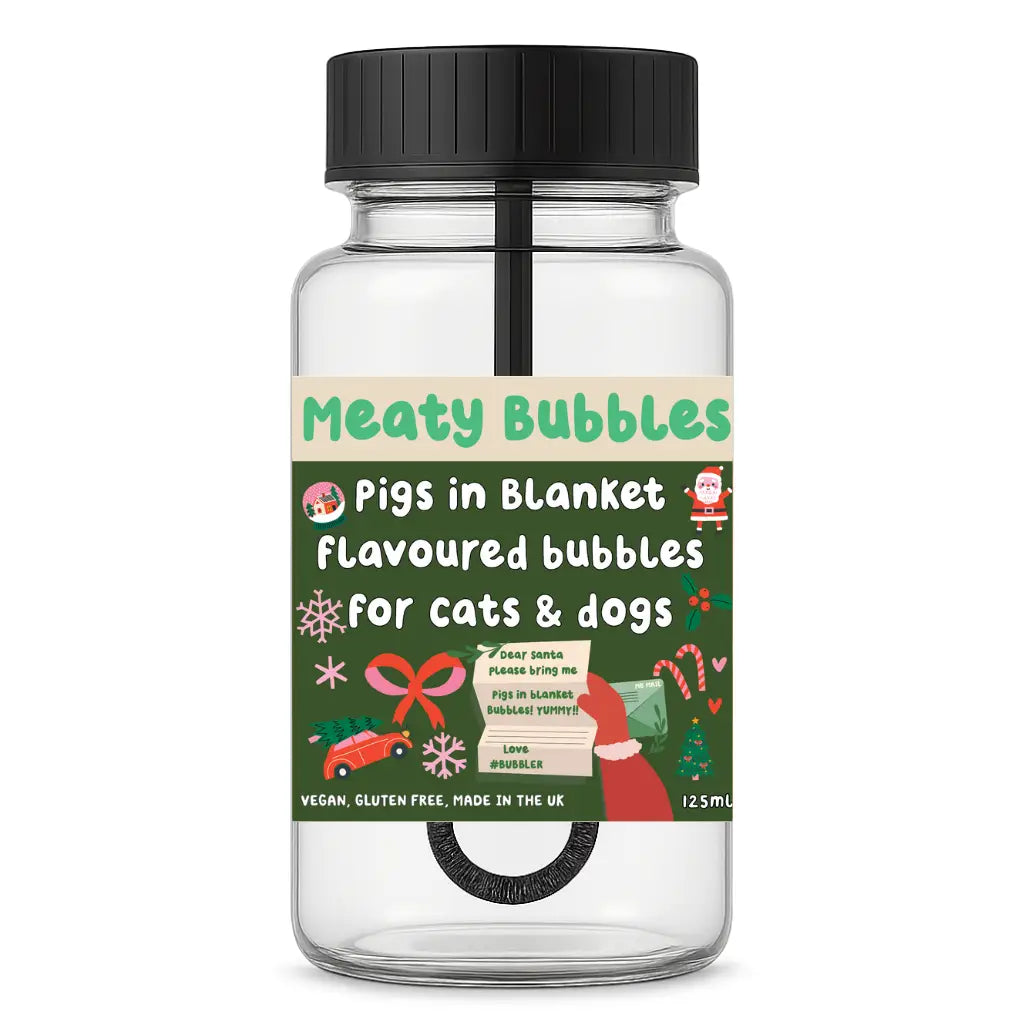 DOG TREATS | Meaty Bubbles: Pigs In Blanket Christmas 2025 Bubbles 125ml  