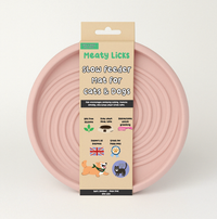 DOG ENRICHMENT | Meaty Licks: Swirl Soother Slow Feeder – Rose Pink (Small)
