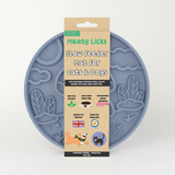 DOG ENRICHMENT | Meaty Licks: Mushroom Cottage Slow Feeder – Dusty Blue