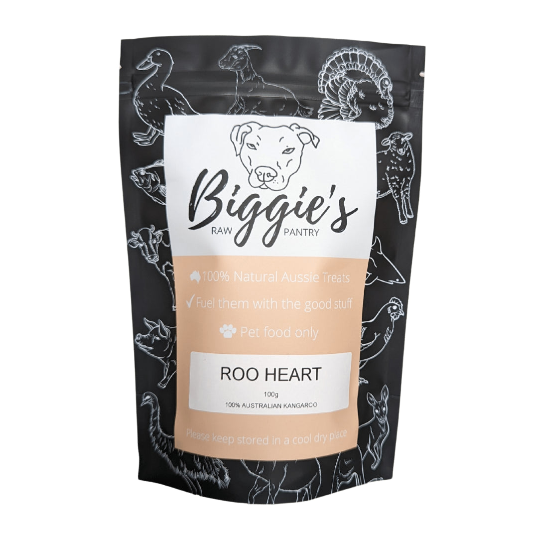 DOG TREATS: Biggies Raw Pantry | Roo Hearts