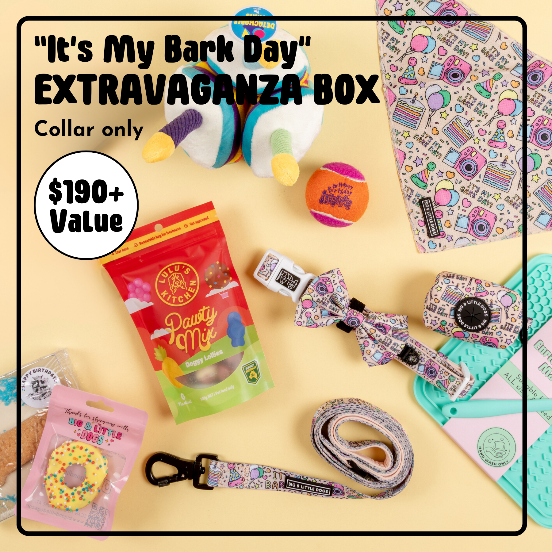 BIRTHDAY EXTRAVAGANZA BOX: "It's My Bark Day" Collar