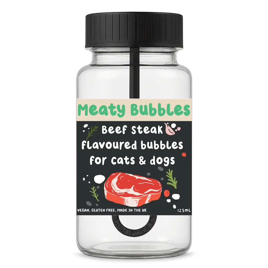 DOG TREATS | Meaty Bubbles Beef Steak Bubbles 125ml 