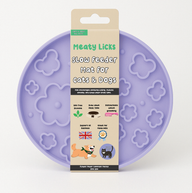 DOG ENRICHMENT | Meaty Licks: Flower Power Slow Feeder - Lavender/Purple