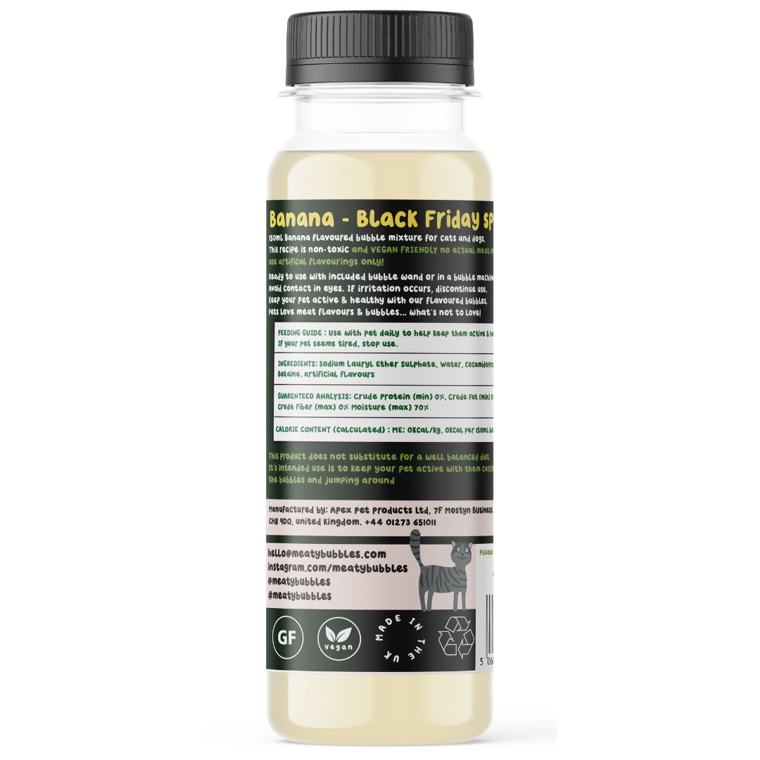 Meaty Bubbles: Banana Bubbles (150ml)