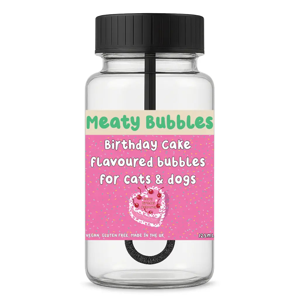 DOG TREATS | Meaty Bubbles Birthday Cake Bubbles 125ml 