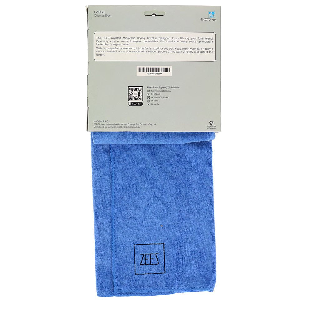 ZEEZ: Comfort Microfibre Drying Towel 100x50cm