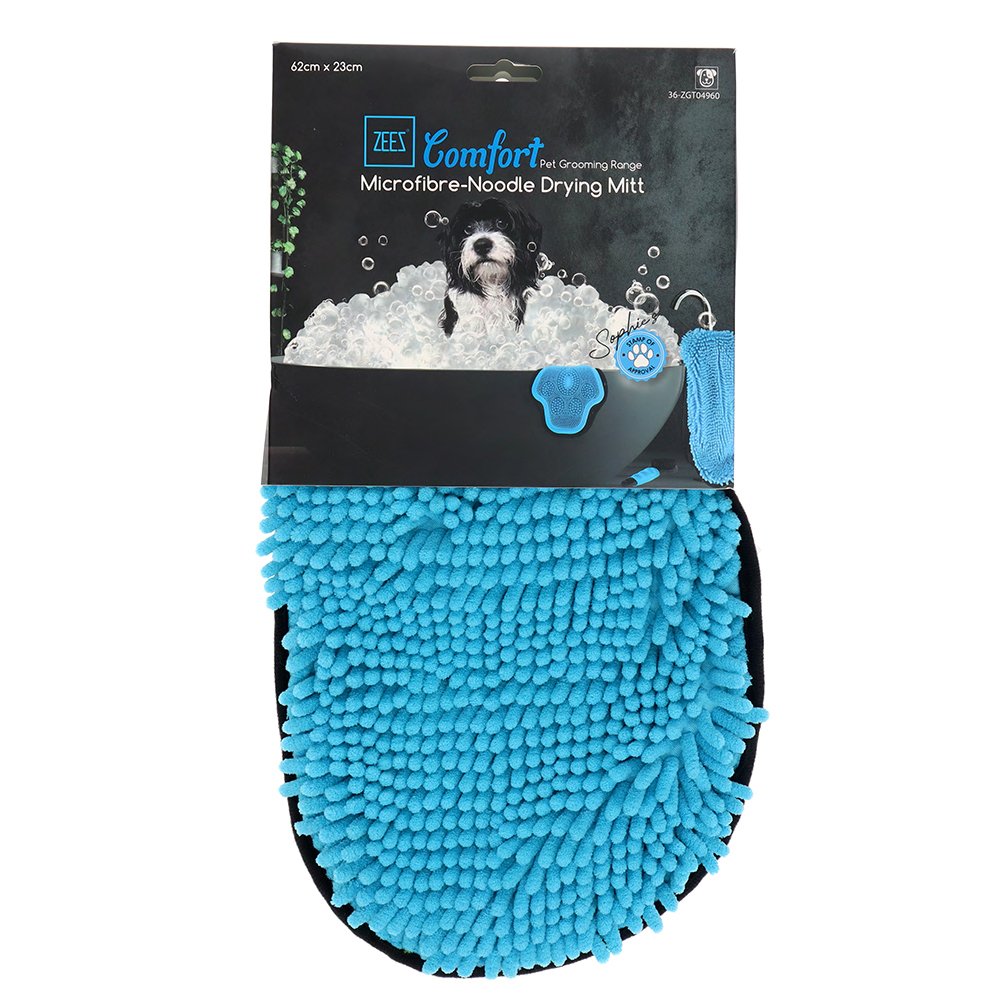 ZEEZ: Comfort Microfibre-Noodle Drying Mitt