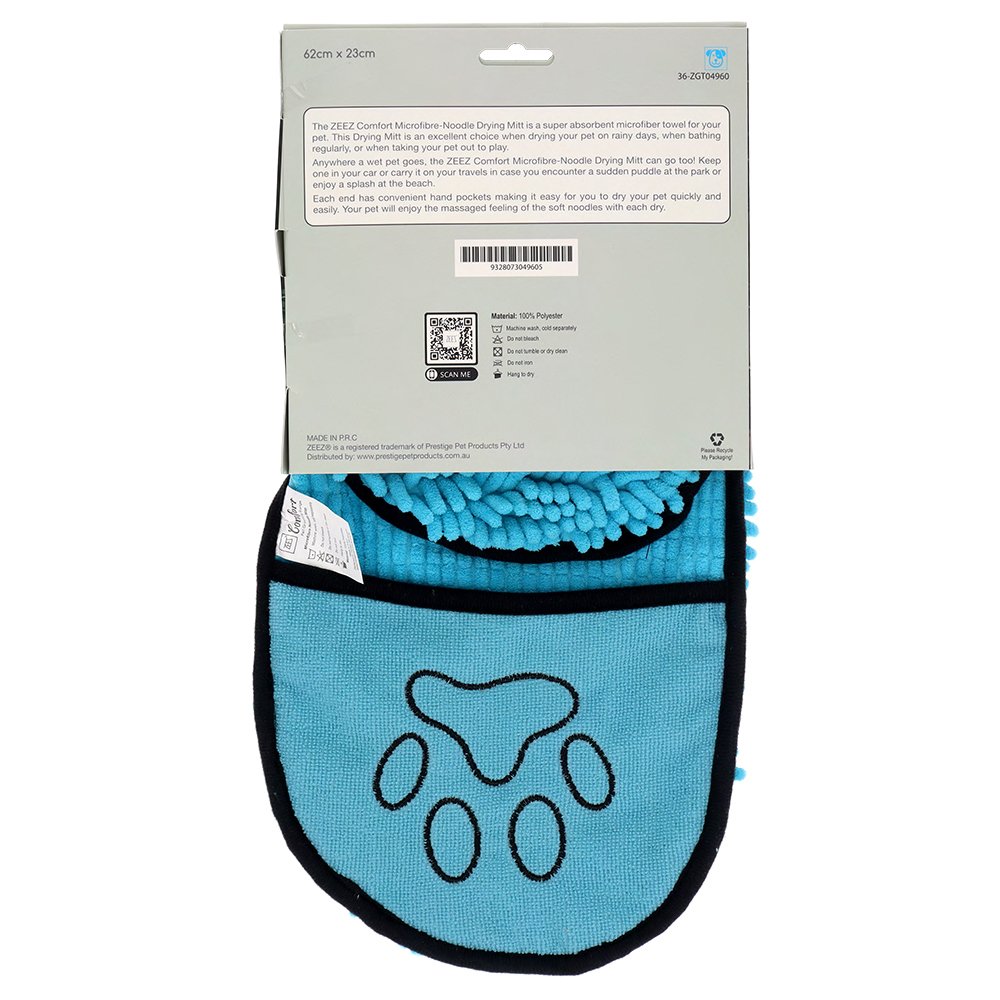 ZEEZ: Comfort Microfibre-Noodle Drying Mitt