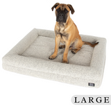 LUXE ORTHOPAEDIC DOG BED: Salt & Pepper Boucle (LARGE)