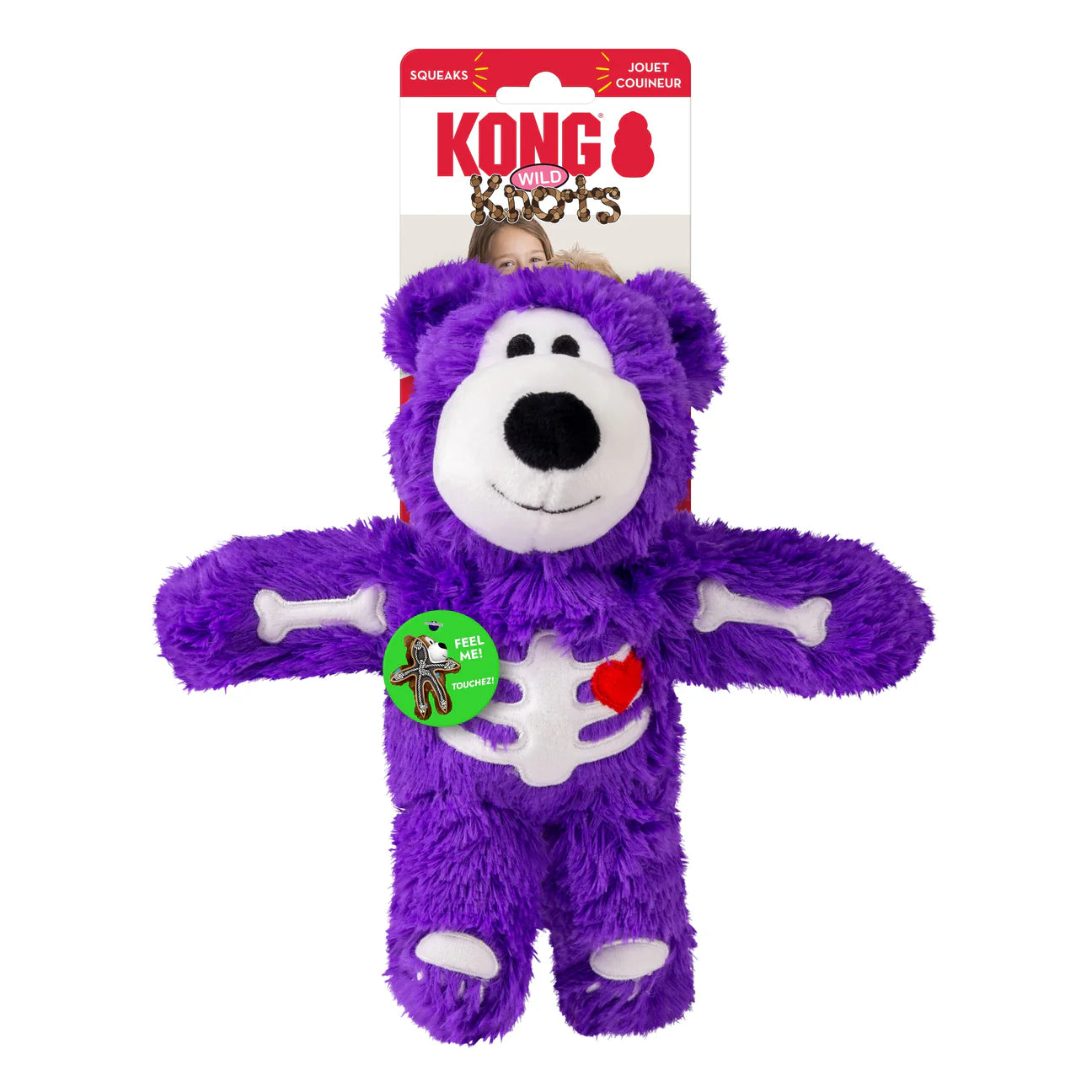 KONG: Halloween Wild Knots Skeleton Bear - Purple