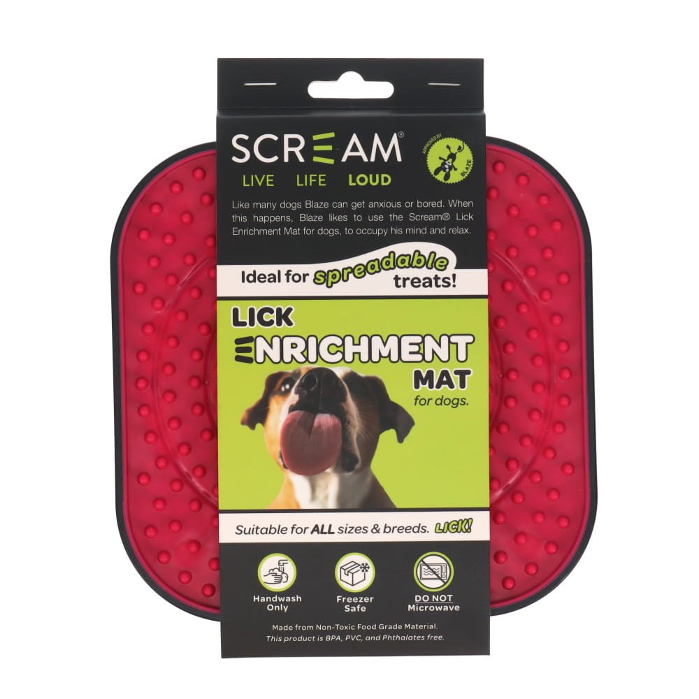 Scream: Lick Enrichment Mat For Crate - Pink