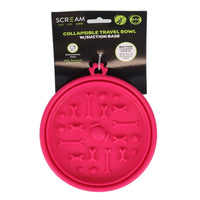 Scream: Collapsible Travel Bowl Pink (350ml)