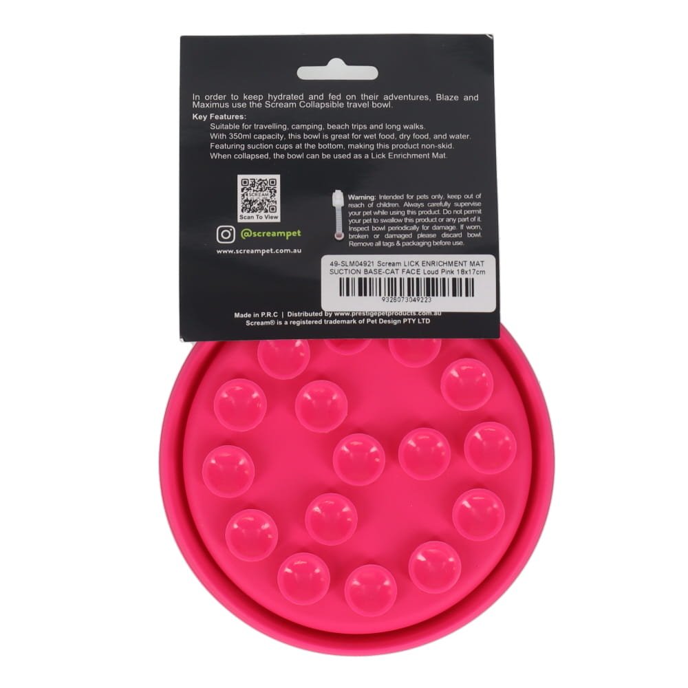 Scream: Collapsible Travel Bowl Pink (350ml)