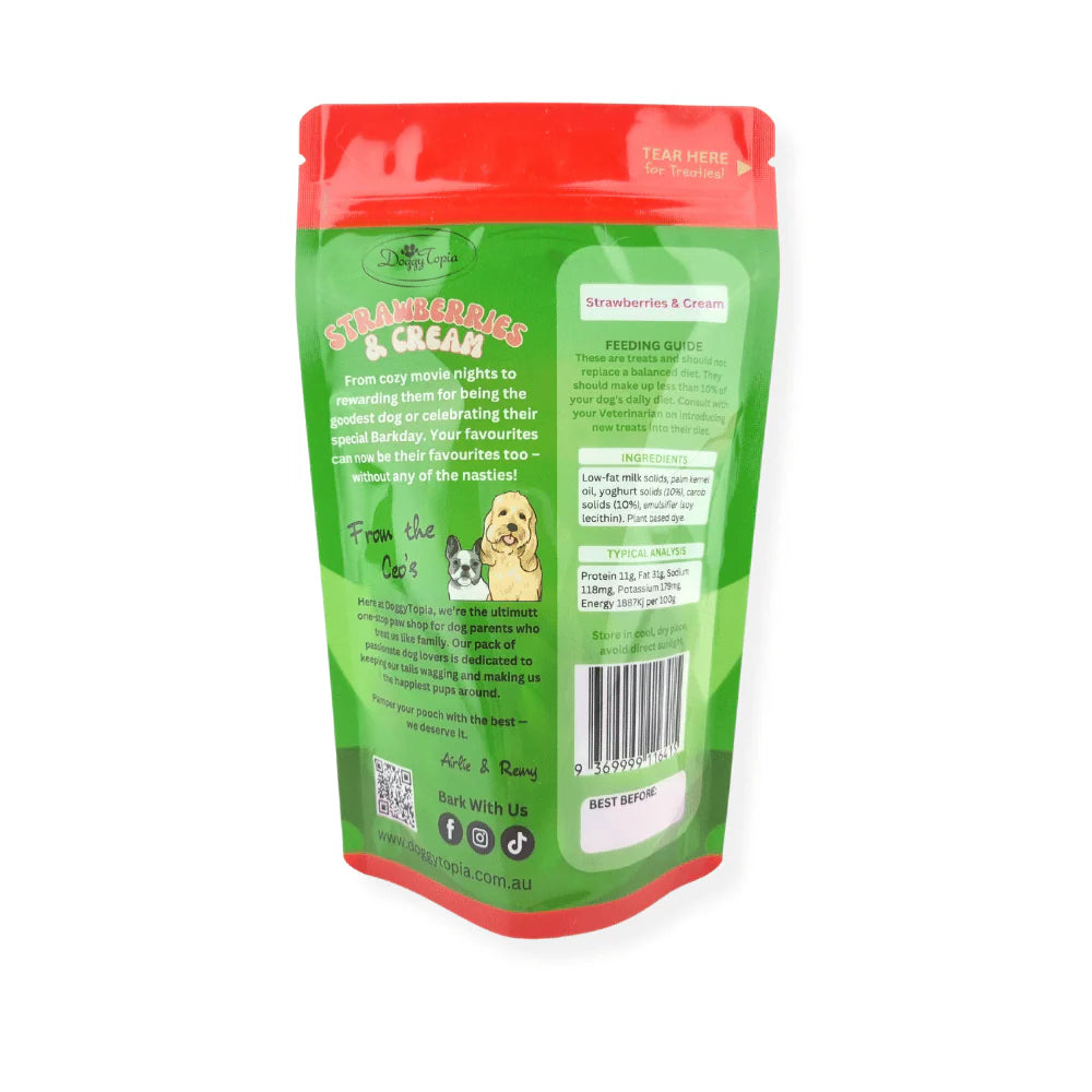 DOG TREATS | Doggy Topia - Strawberries & Cream Dog Lollies