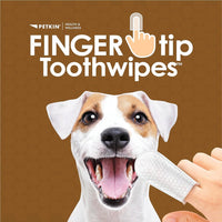 Petkin: Fingertip Tooth Wipes - Peanut Butter (50pk)