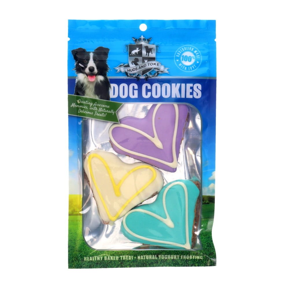 DOG TREATS | Huds and Toke: Love Hearts | Large | 3 Pces