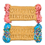 DOG TREATS | Huds and Toke: Happy Birthday Bone PINK Cookie (Small)