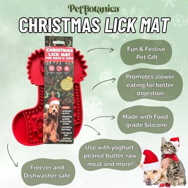 DOG ENRICHMENT | Pet Botanica - Christmas Lick Mat for Dogs & Cats