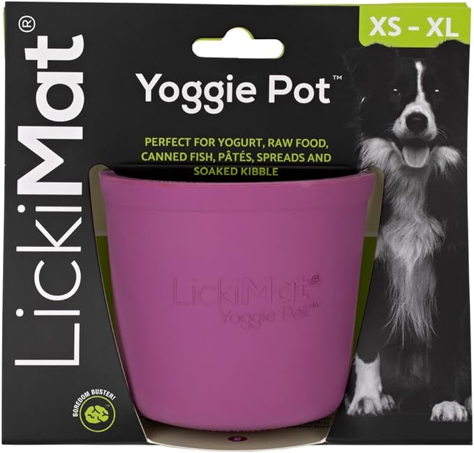 LICKIMAT: Yoggie Pot Slow Feeder Dog Bowl - Purple